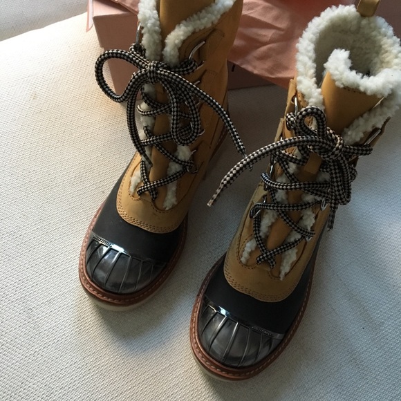 Miu miu leather snow boots - Picture 3 of 5